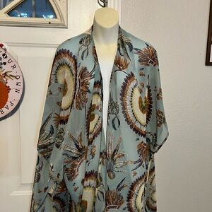 Umgee women’s Blue Feather kimono